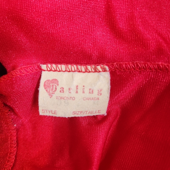 Pretty red vintage Darling night gown - Picture 5 of 12